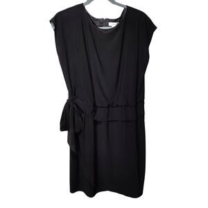 NWT CJ Banks Women's Plus Sz 24W Black Stretchy Dress Round Neck Sleeveless